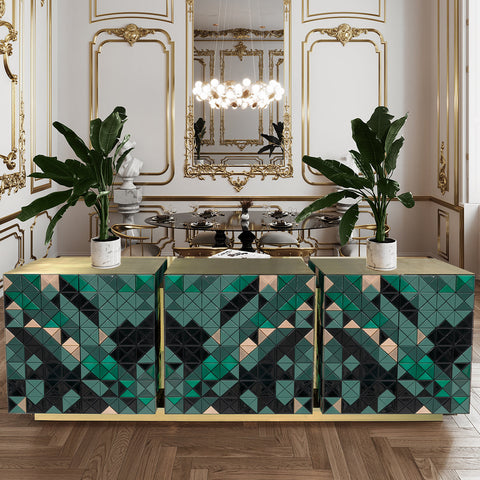 Anodized Metal Sideboard Cabinet