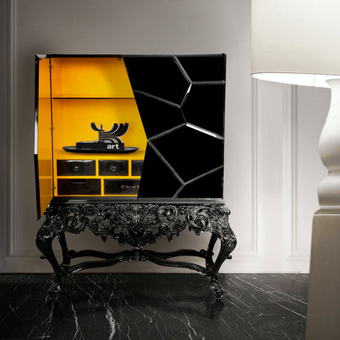 Glass White Display Cabinet for Living Room