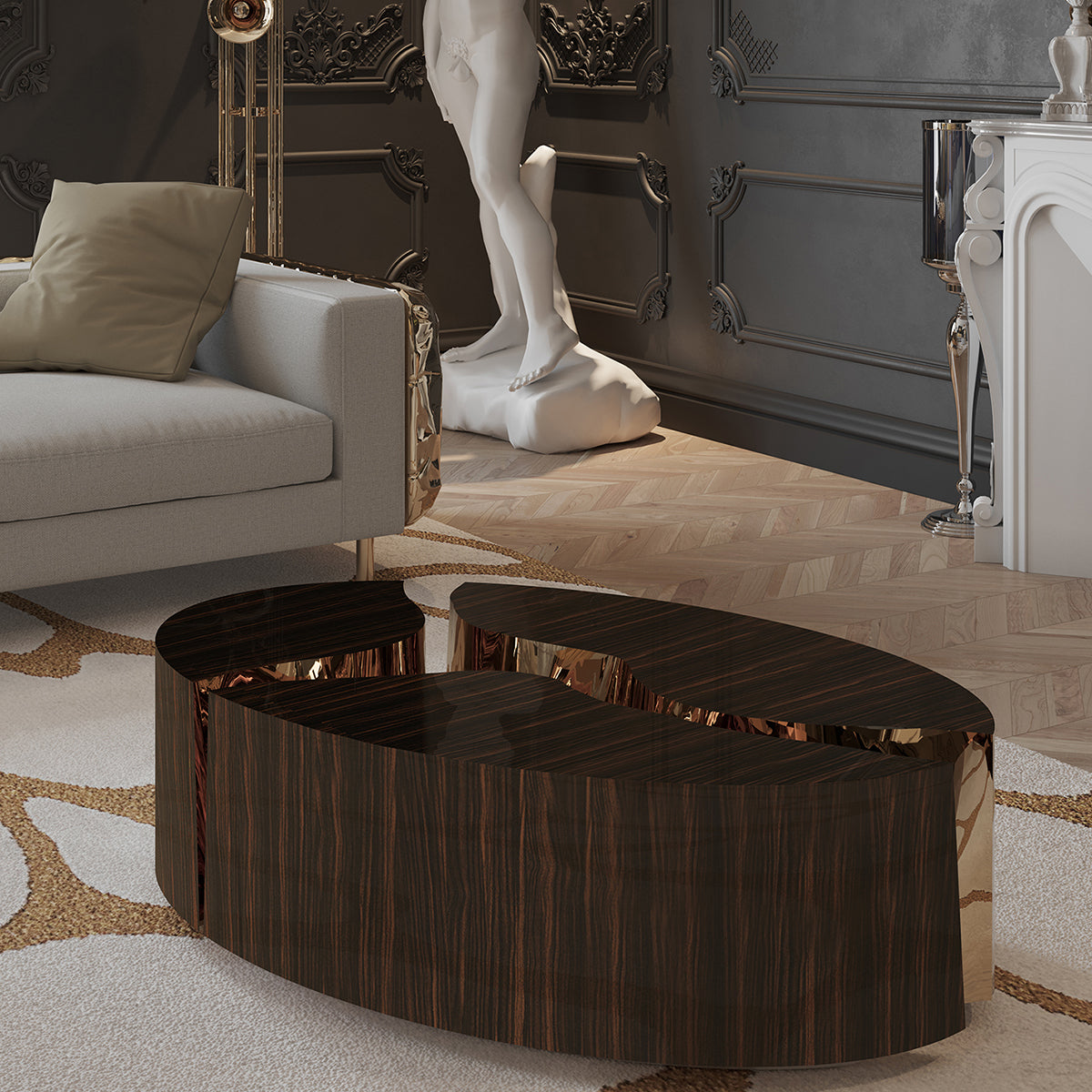 Brass Sculptural Form Dining Table