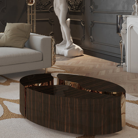 Brass Sculptural Form Dining Table