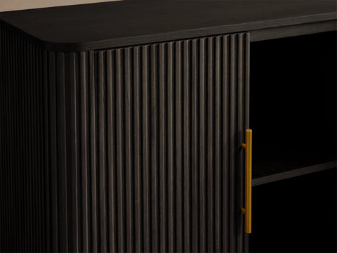 Finnley Oak Pine Sideboard Handcrafted Reeded Modern Classic Dining