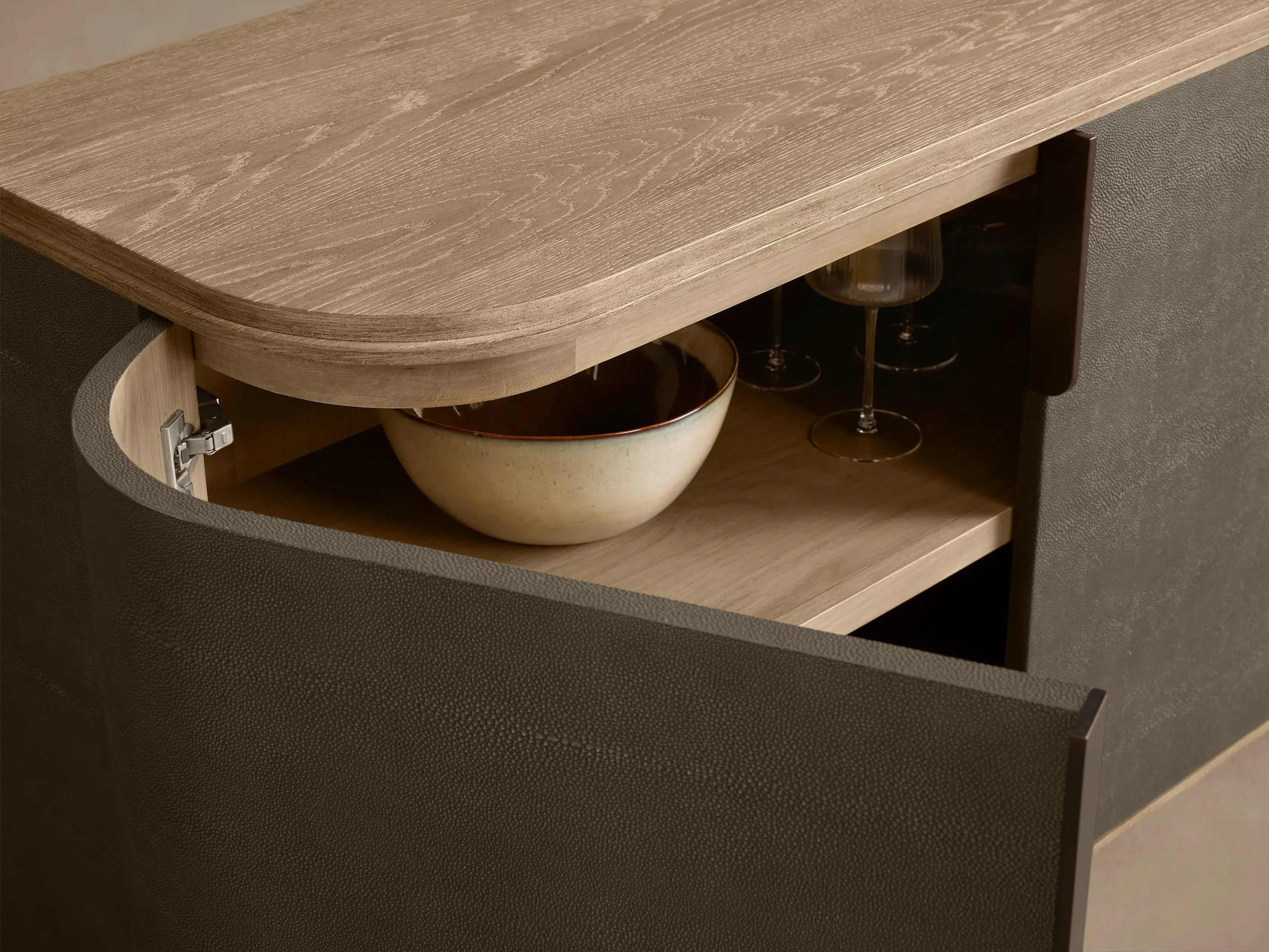 Alvaro Long Console Table Salvaged Wood Aluminum Artisanal Rustic Living