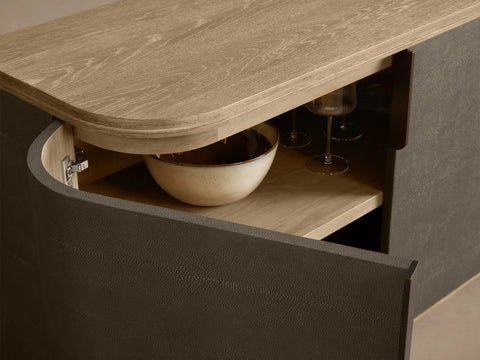 Alvaro Long Console Table Salvaged Wood Aluminum Artisanal Rustic Living