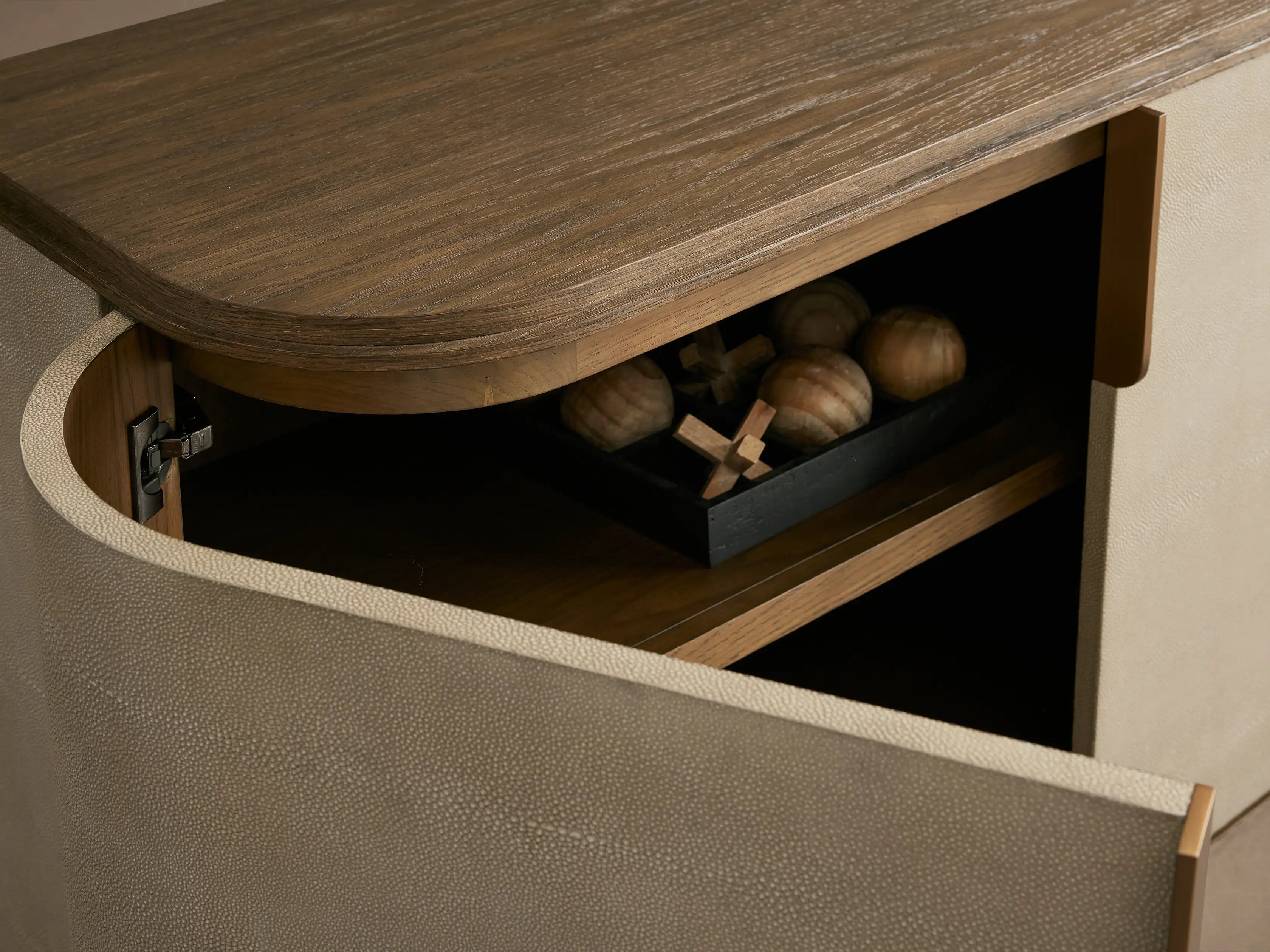 Alvaro Long Console Table Salvaged Wood Aluminum Artisanal Rustic Living