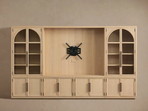 Hattie Solid Oak Wall Unit with Adjustable TV Mount