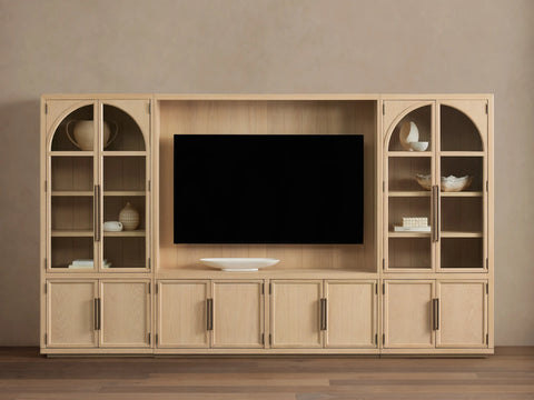 Hattie Solid Oak Wall Unit with Adjustable TV Mount