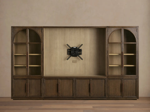 Hattie Solid Oak Wall Unit with Adjustable TV Mount