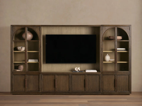 Hattie Solid Oak Wall Unit with Adjustable TV Mount