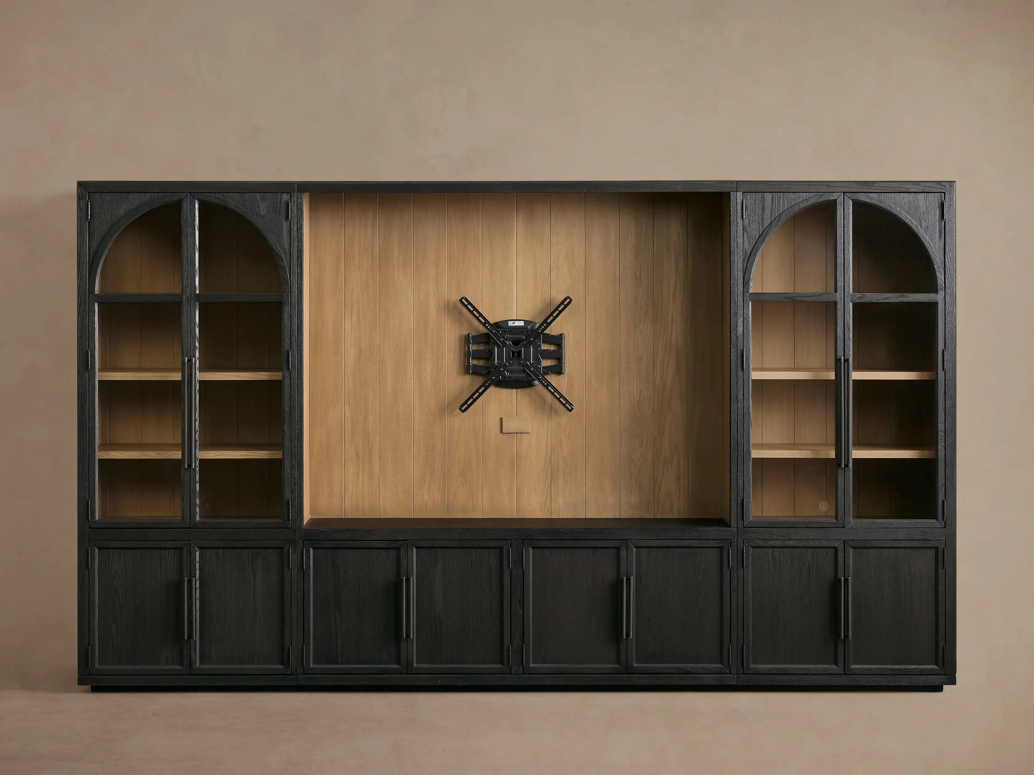 Hattie Solid Oak Wall Unit with Adjustable TV Mount