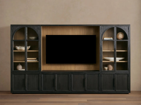Hattie Solid Oak Wall Unit with Adjustable TV Mount