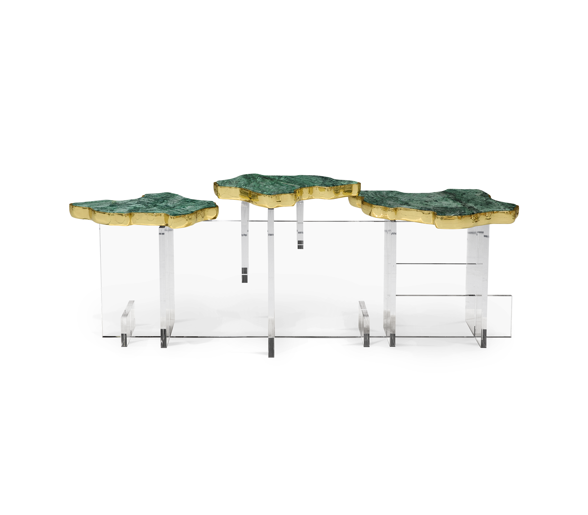 Brass Sculptural Form Coffee Table