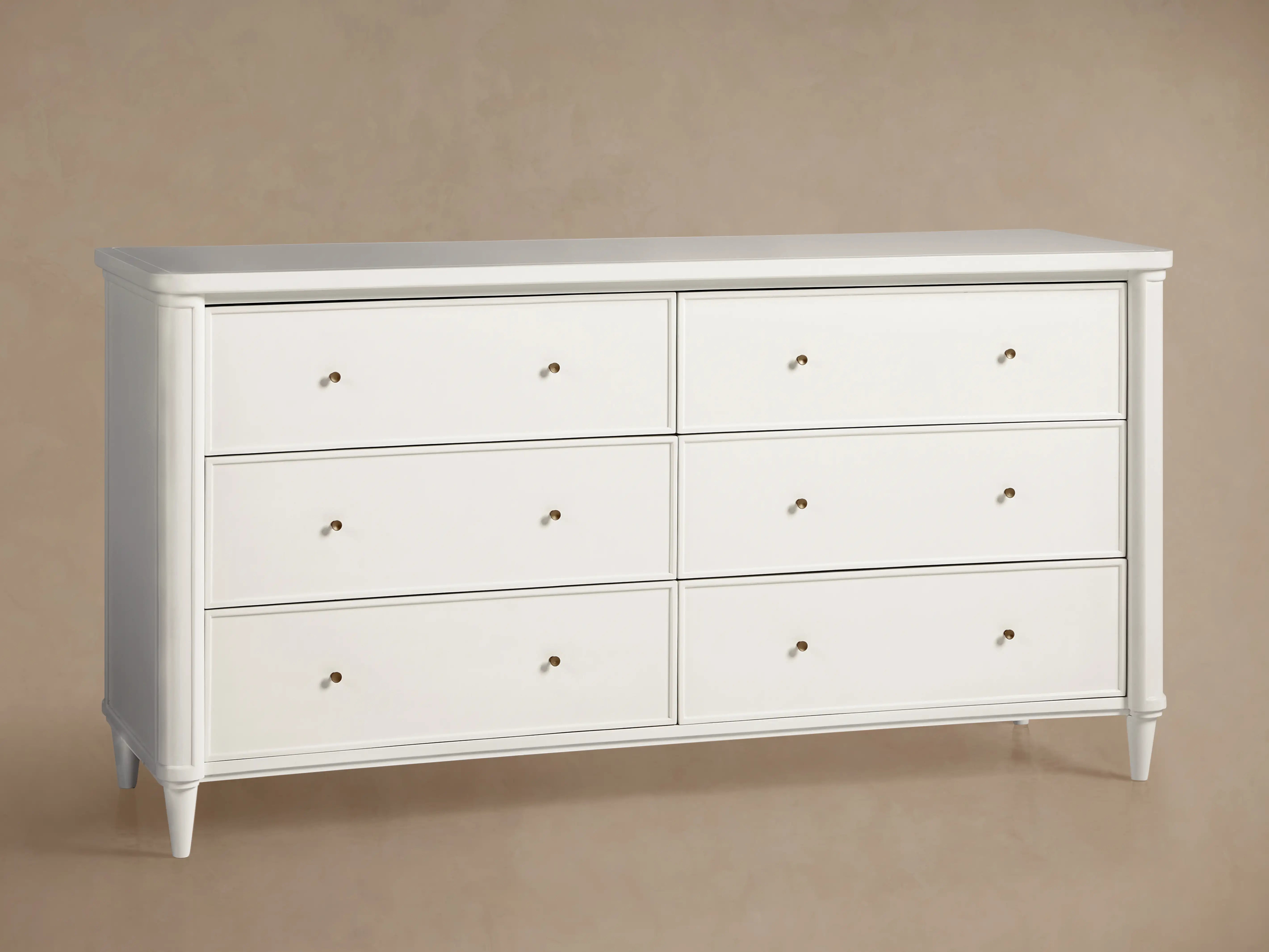 Henley Wide Six Drawer Dresser Mahogany Wood Artisanal Bedroom