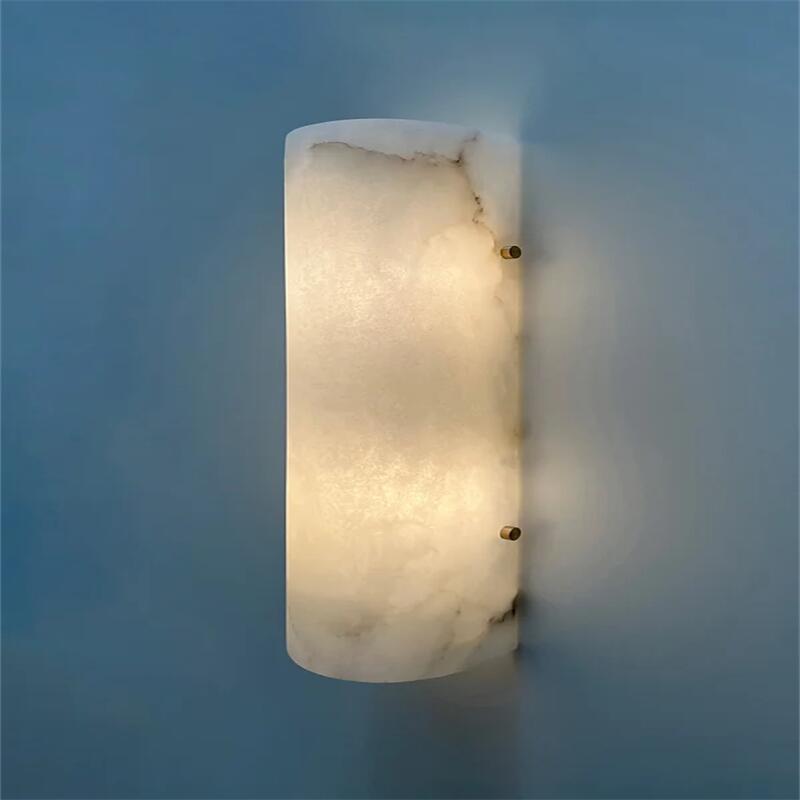 Murray Contemporary Domo 101A Alabaster Wall Sconce, Wall Lamp For Bedroom