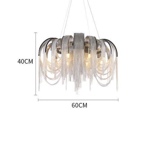 Alisa Luxury Aluminum Chain Tassel Chandelier