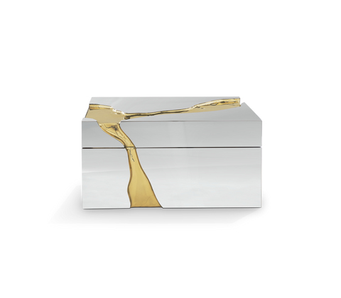 Lapiaz Watch Box with Polished Stainless Steel and Watch