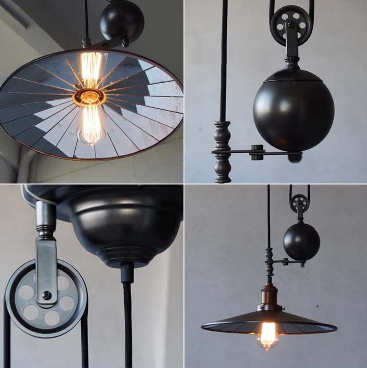 Housegent Retro Rough Iron Pendant Lamp for Kitchen, Dining Room, Bedroom, Cafe