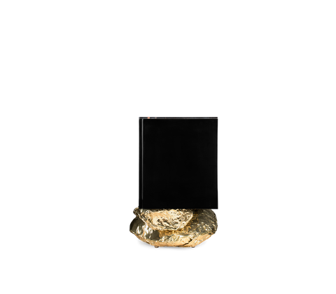 Gold Hidden Storage Sculptural Form Sideboard Dining Room