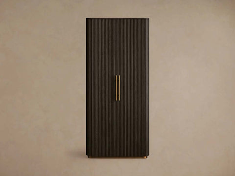 Finnley Minimalist Modern Tall Cabinet with Doors for Living Room Storage
