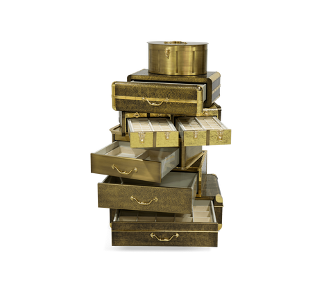 Champagne Gold Vault Safe with High-Security Storage and