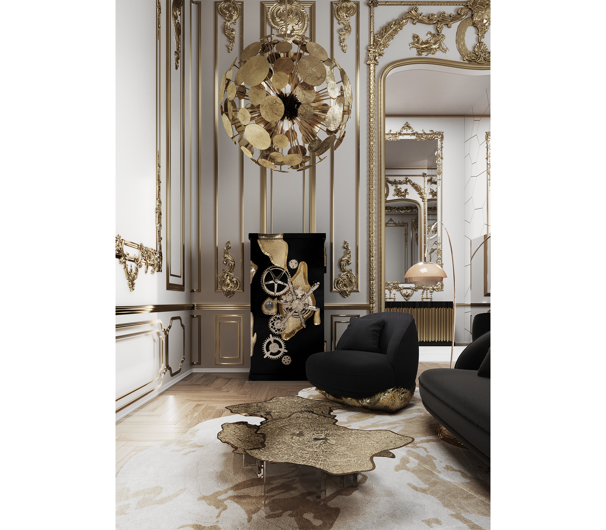 Collectible Vault Safe with Gold-Plated Finish and Secret