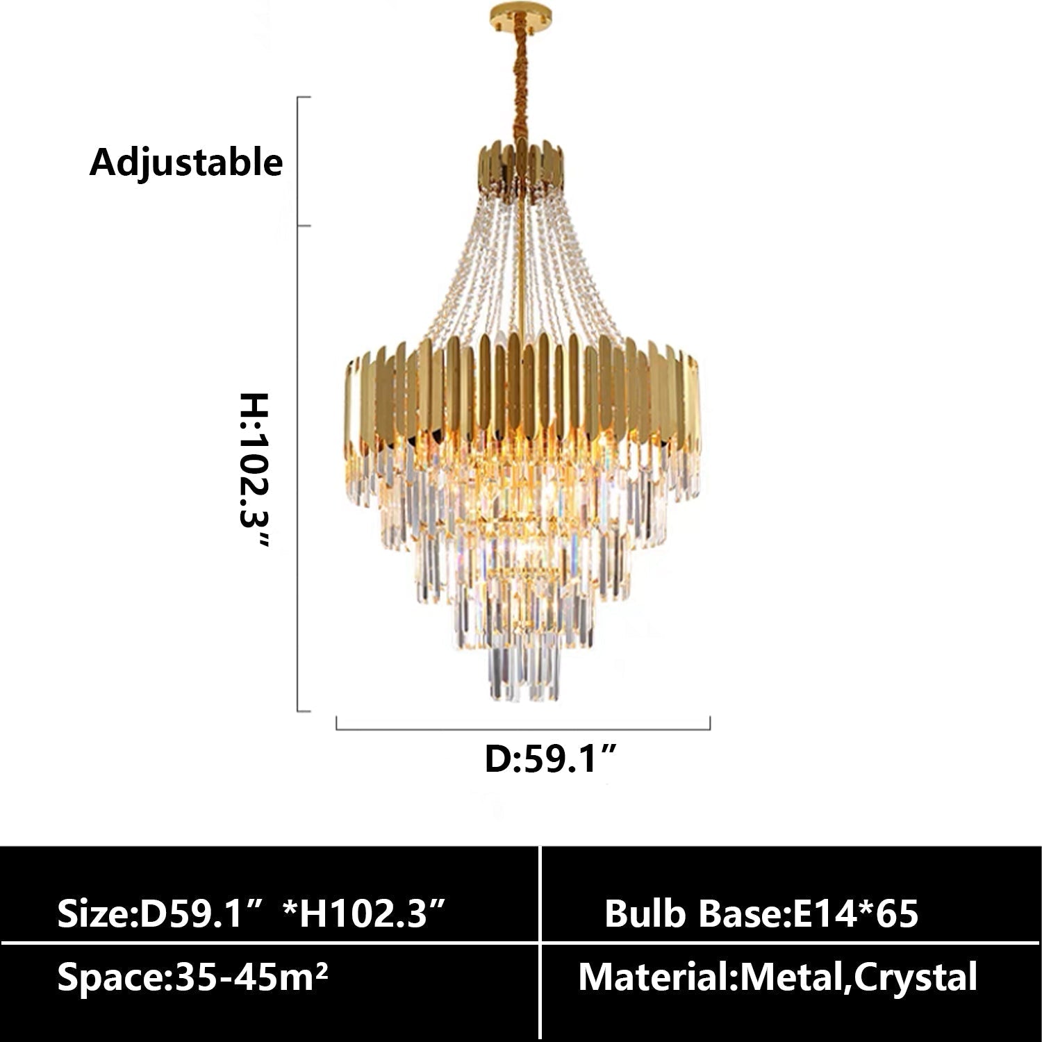 Extra Large Gold Luxury Crystal Chandelier Modern Art Designer Crystal Light For Living Room/Foyer