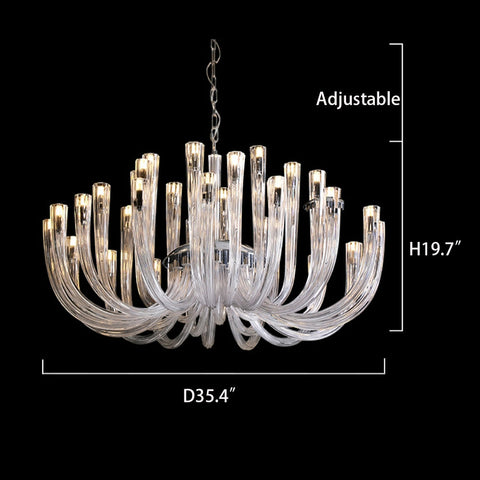 Lights Glass Chandelier Classic Candle Style Ceiling Light Fixture