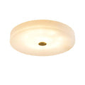 Housegent Modern Luxury Alabaster Flush Mounted Round Chandelier