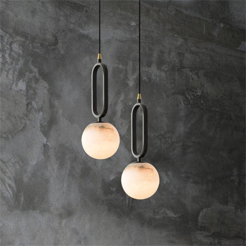 Housegent Phoenix Alabaster Sphere Pendant Light,  Modern Pendant Lighting