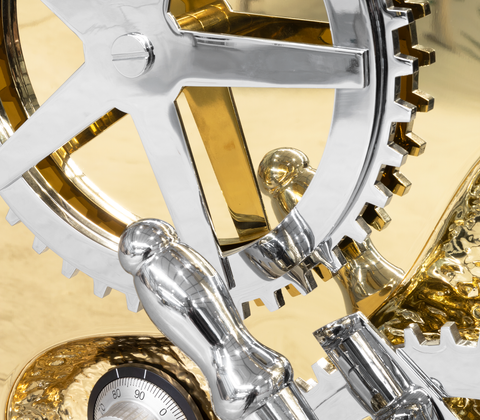 Collectible Vault Safe with Gold-Plated Finish and Secret