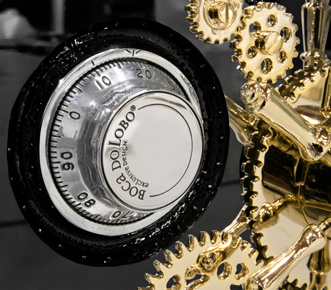 Portable Jewelry Safe with Secret Dial Lock and Gold-Plated