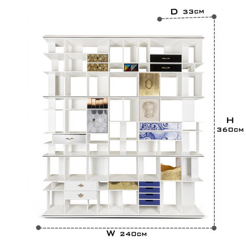 Brass Glass Hidden Storage Display Cabinet