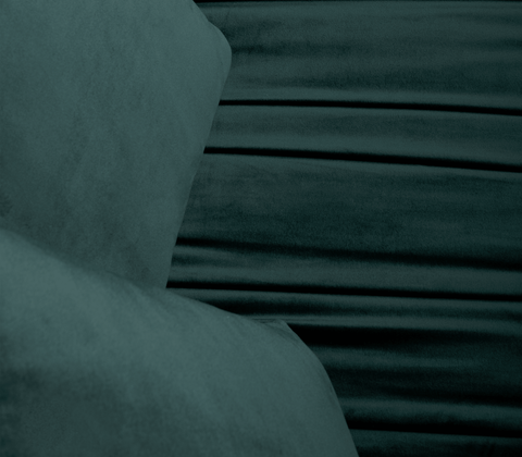 Brass Wood Sculptural Form Sofa