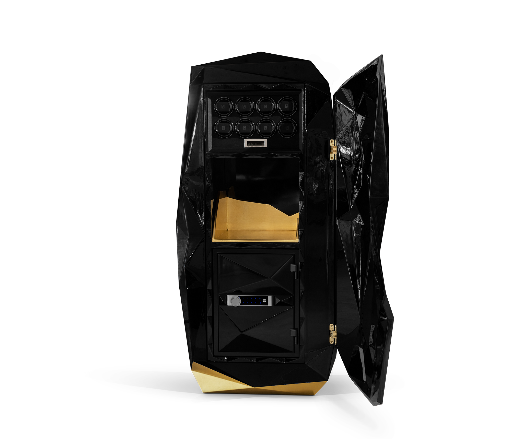 Diamond Floor Safe with Hidden Watch Winder and