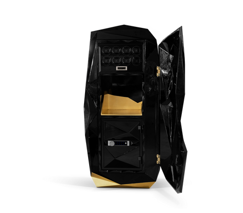 Diamond Floor Safe with Hidden Watch Winder and