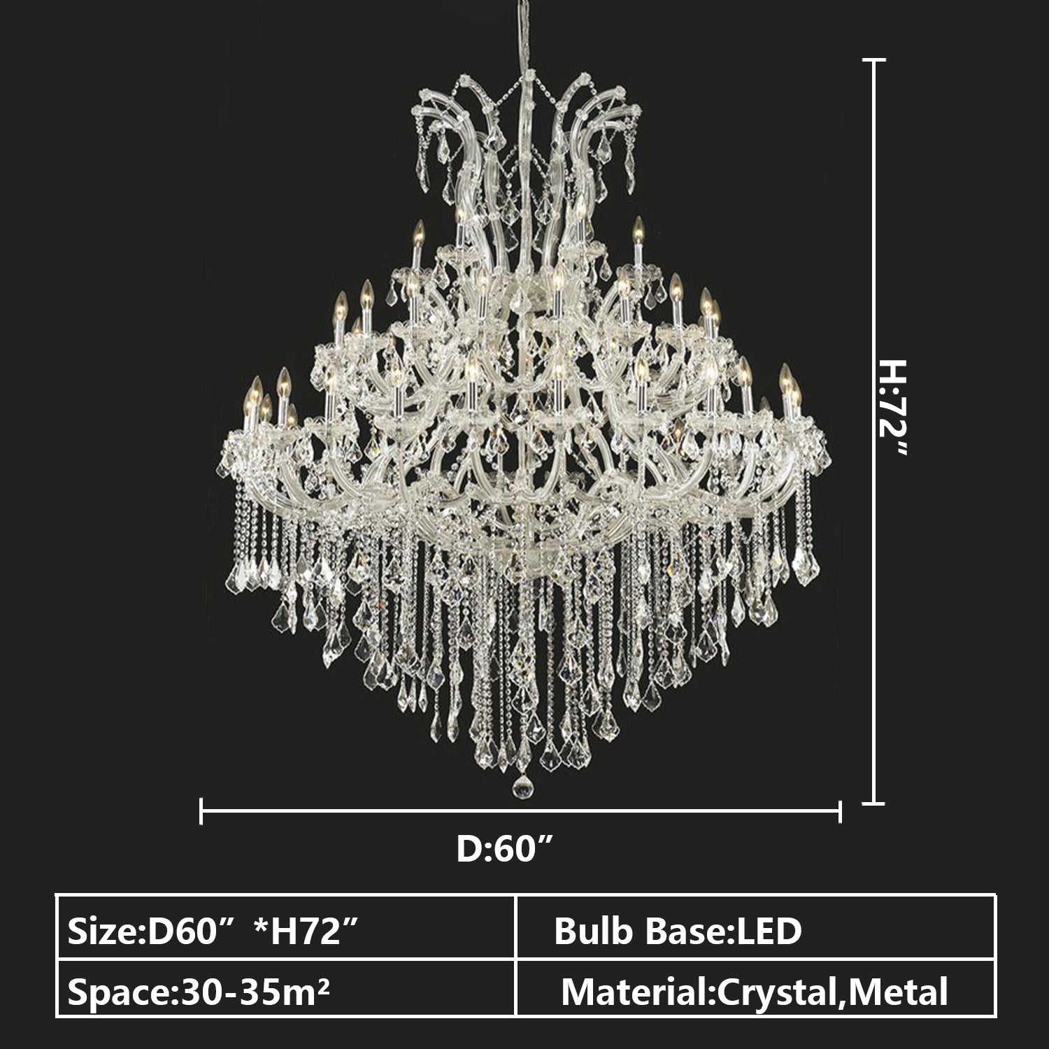 Oversized European Chrome Classic Candle Branch Crystal Chandelier for 2-Story/Duplex Buildings , branch,luxury,shining,wonderful, tiered, transparent, dimension