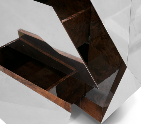 Hidden Storage Faceted Design Sideboard