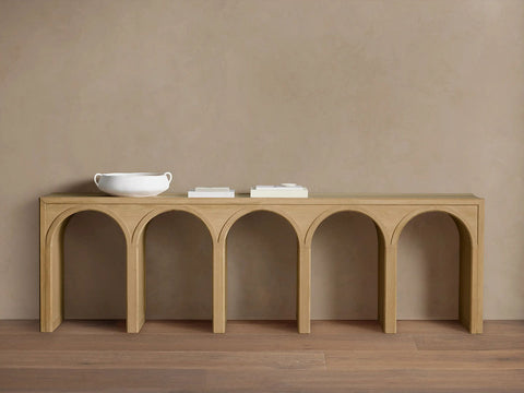 Hattie Oak Entrance Console Table Country Entryway Table