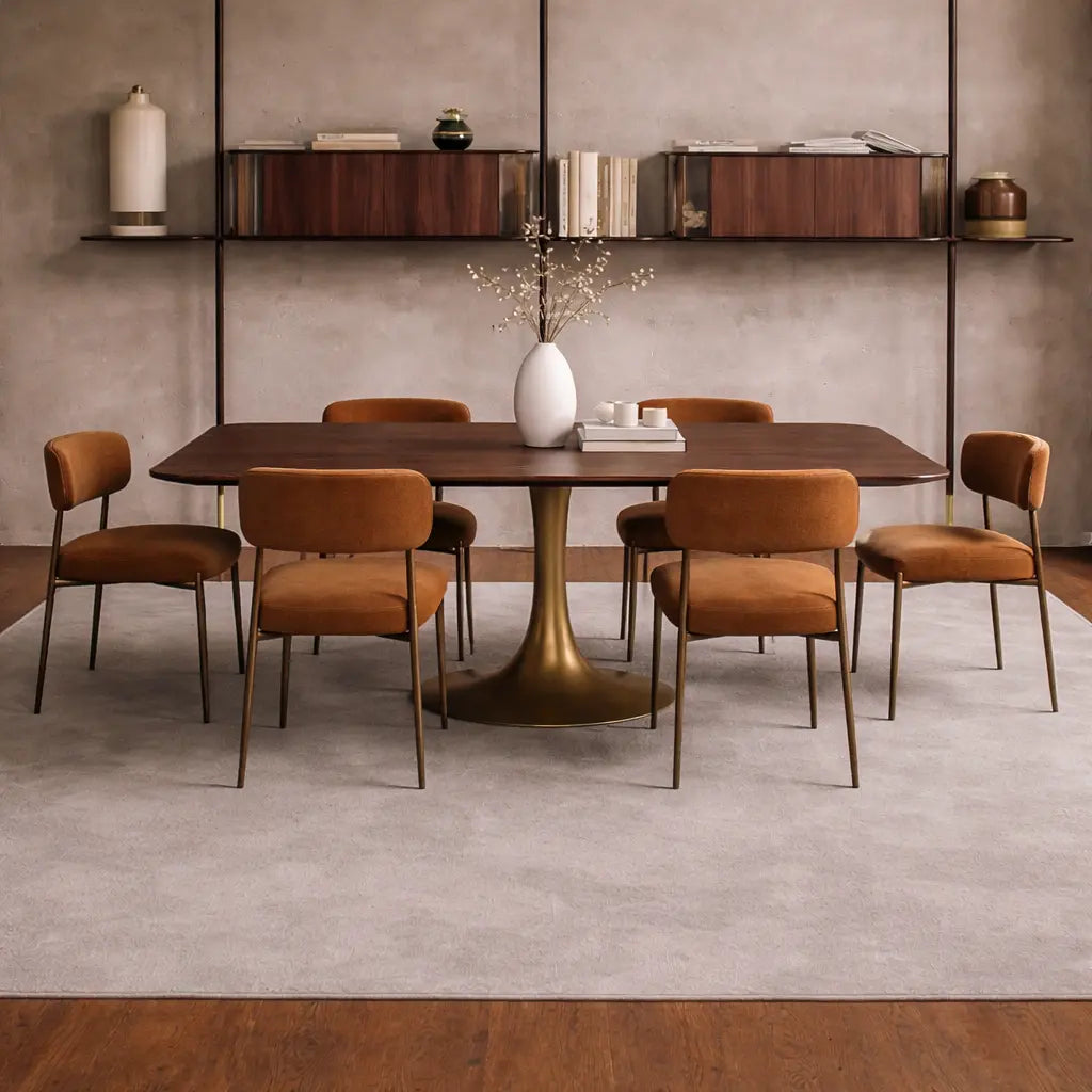 Billie Dining Chair with Performance Fabric and Iron Frame