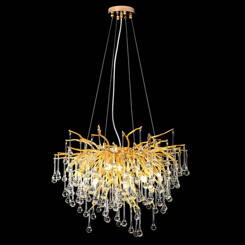 Housegent Modern Crystal Small Raindrop Chandelier