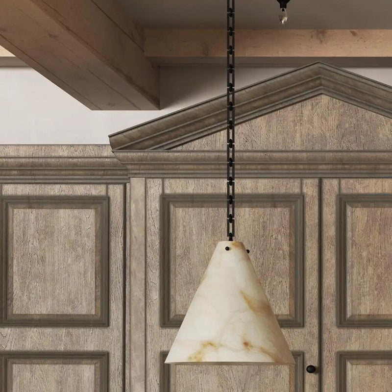 Contemporary Lucca Large Alabaster Pendant Light For Kitchen Island, Living Room