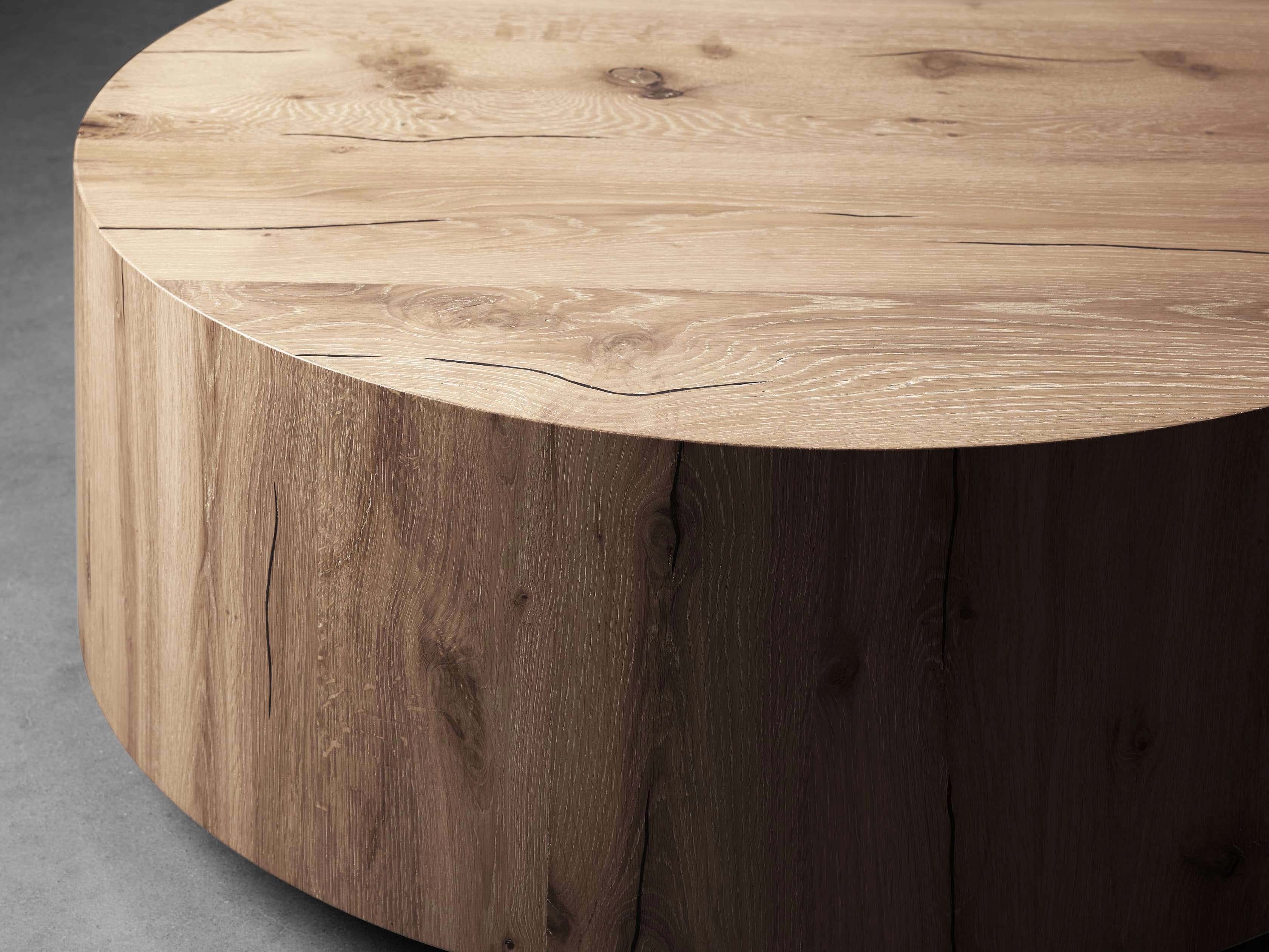 Sullivan Wood Round Coffee Table Oak Sofa Center Tea Table