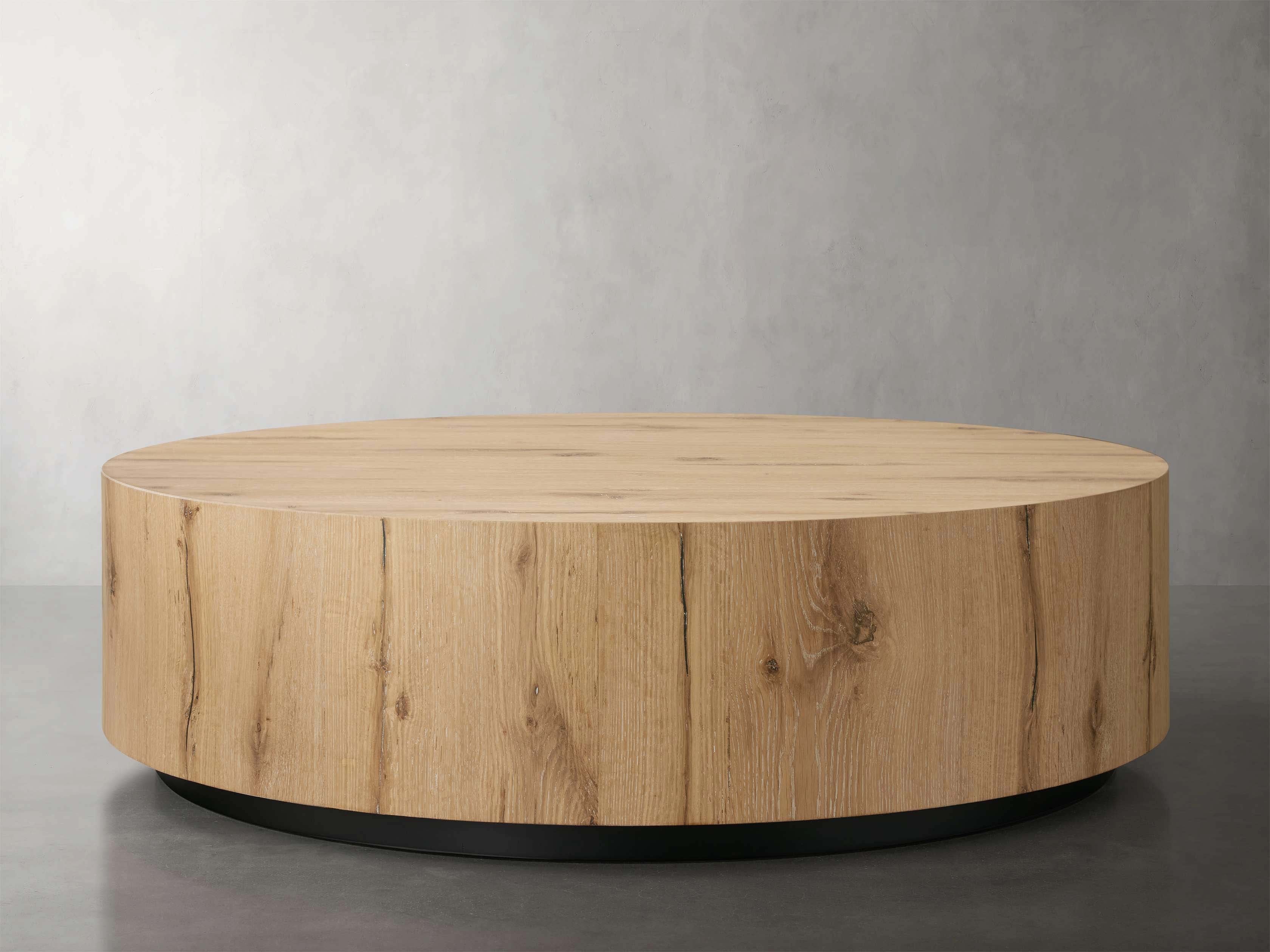 Sullivan Wood Round Coffee Table Oak Sofa Center Tea Table