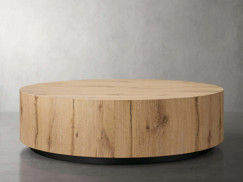 Sullivan Wood Round Coffee Table Oak Sofa Center Tea Table