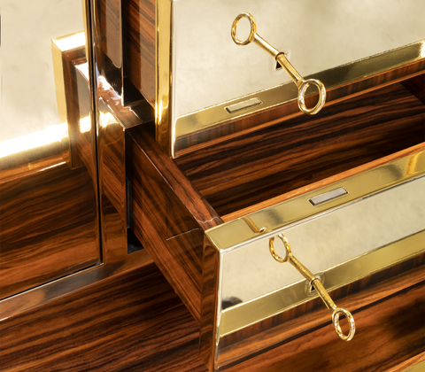 Collectible Vault Safe with Gold-Plated Finish and Secret