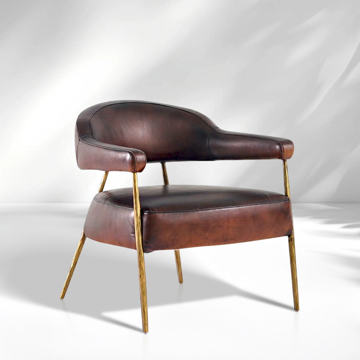 Giacometti semi-circular Leather Armchair