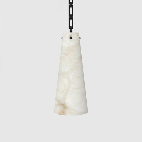 Contemporary Lucca Chandelier 202A-3 in Alabaster, 3-Light Vintage Alabaster Pendant Cluster