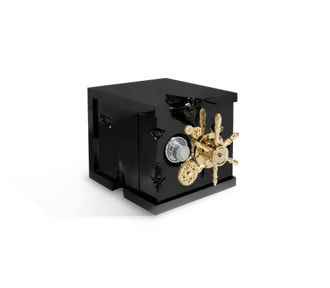 Portable Jewelry Safe with Secret Dial Lock and Gold-Plated