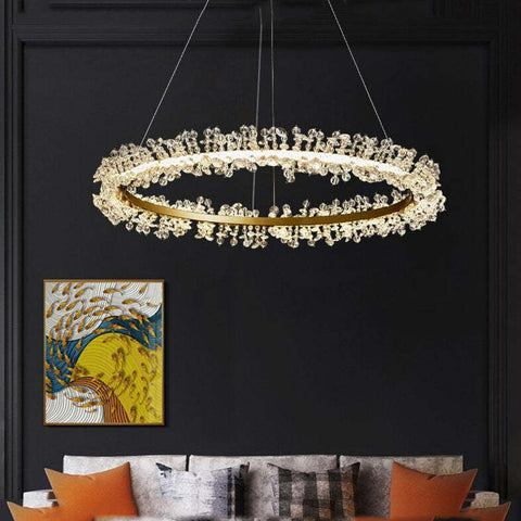 Housegent Nora Halo Crystal Chandelier