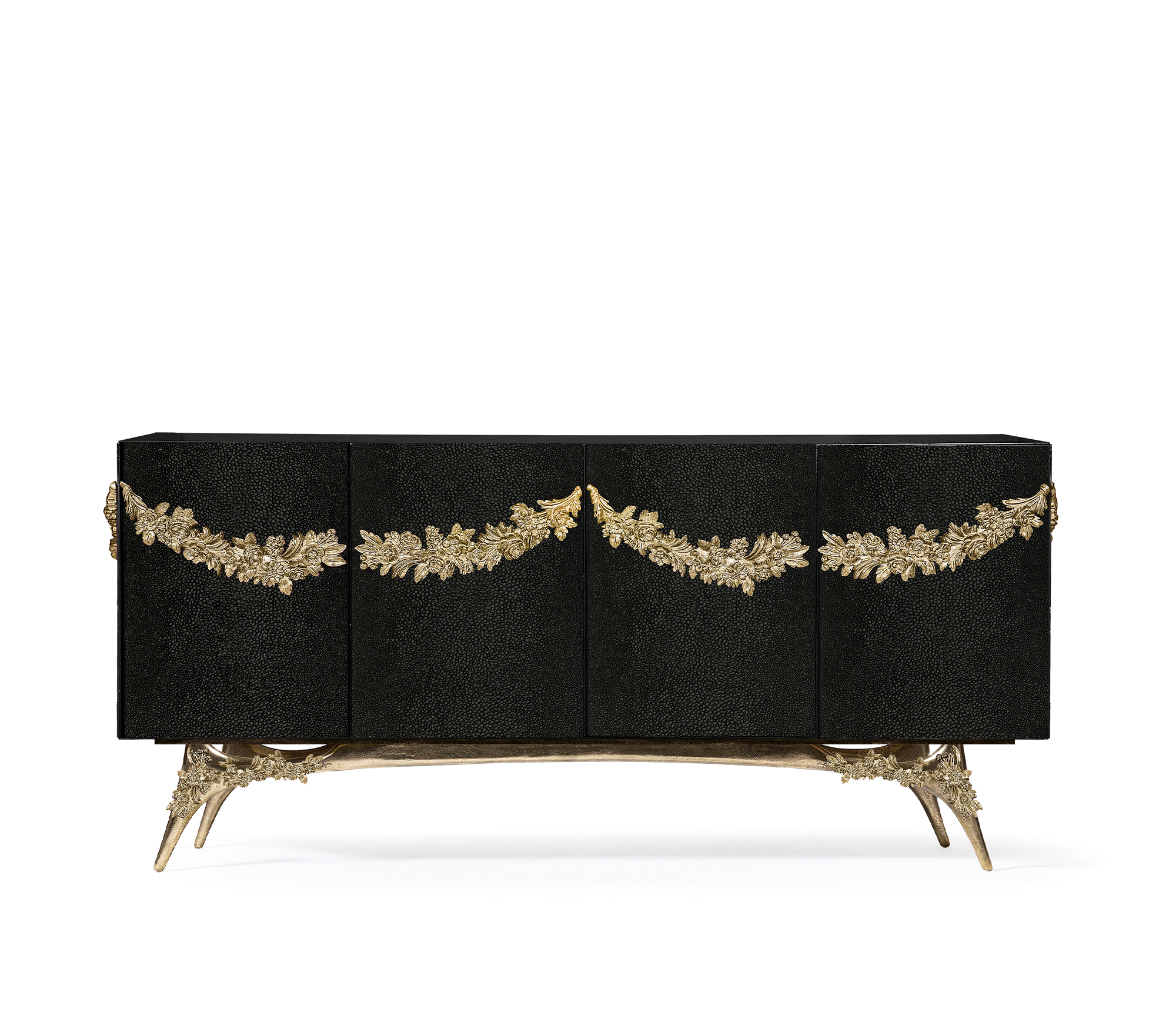 Walnut Burl Sideboard Buffet Cabinet