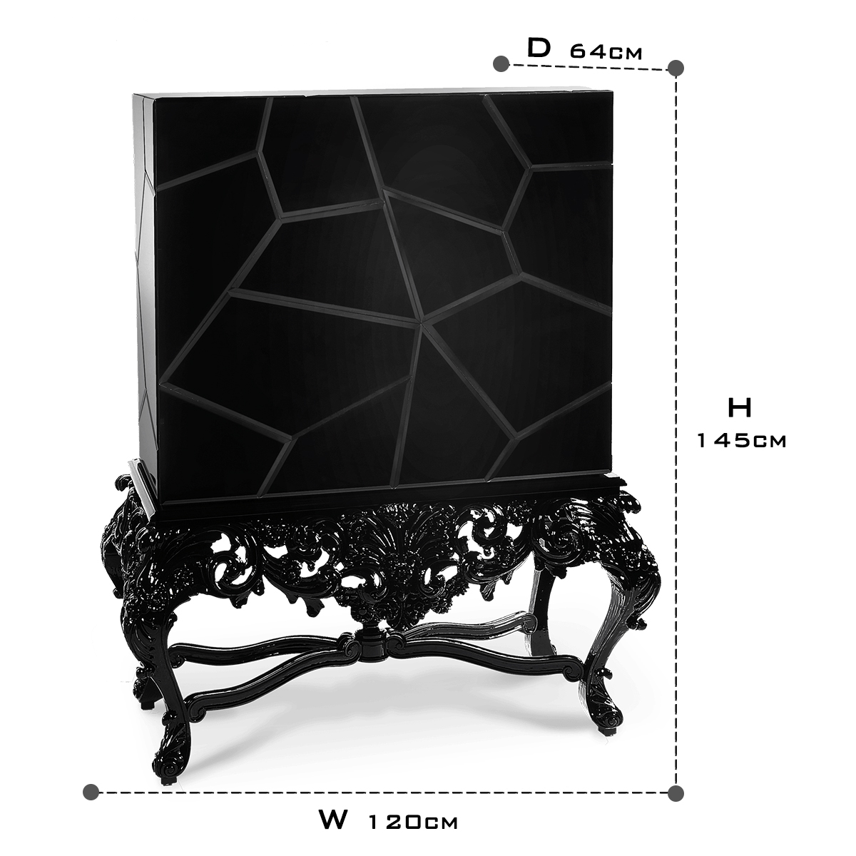 Glass White Display Cabinet for Living Room